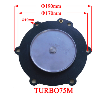 Modèle fait sur commande TURBO-DB16 75M de taille de diaphragme de valve d'impulsion électromagnétique 1,5 pouces
